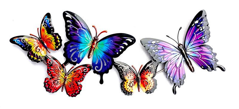 Wall Art - Metal Butterfly 70cm (Set of 2)