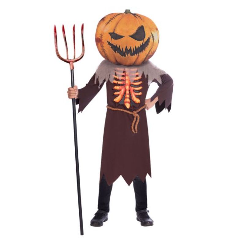 Costume Scary Pumpkin Big Head 8-10 Years
