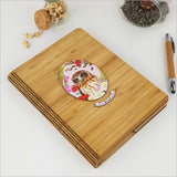 Bamboo Journal - Printed Floral Oval Ruru Morepork (23cm)