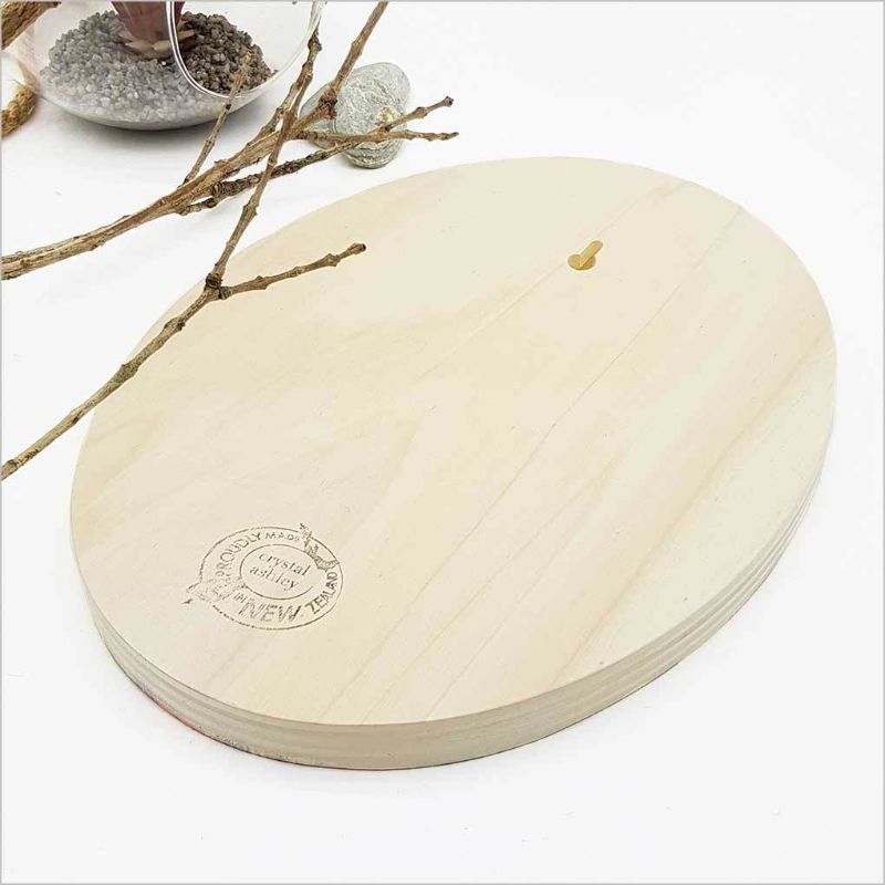 Wall Art - Ply Oval Sarah Featon Puriri (28cm)