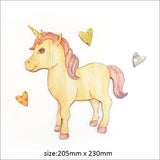 Pine Wall Art - Unicorn Standing (23cm)