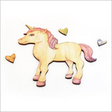 Pine Wall Art - Unicorn Standing (23cm)