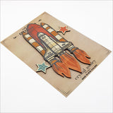 Pine Wall Art - Space Shuttle Set (27cm)