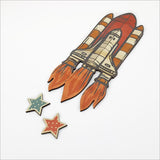 Pine Wall Art - Space Shuttle Set (27cm)