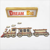 Pine Wall Art - Kids Train Set