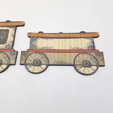 Pine Wall Art - Kids Train Set