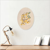 Wall Art - Ply Oval Sarah Featon Kowhai (28cm)