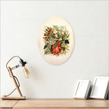 Wall Art - Ply Oval Sarah Feton Wild Flowers and Berries (28cm)