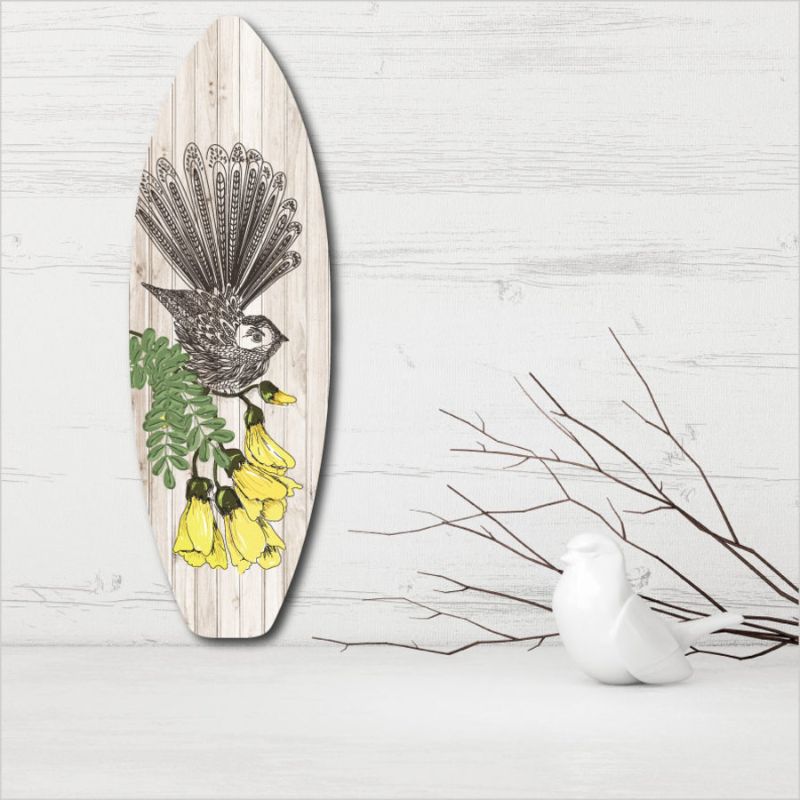 Wall Art - Ply Surfboard Art Zentangle Fantail Plank (50cm)