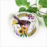 Wall Art - Printed Circle Large Flora + Fauna Fantail Large (25cm)