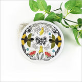 Wall Art - Printed Circle Large Folk Fantail Small (15cm)