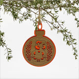 Hanging Ornament - Acrylic Bauble Tiki (Red Satin Acrylic)
