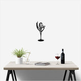 Wall Art - Wine Glass Small 40cm (Black ACM)