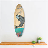 Wall Art - Plywood Surfboard Art Fishing (50cm)