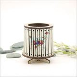 Round LED Tealight Holder - Floral Pukeko (8.5cm)