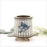 Round LED Tealight Holder - Floral Tui (8.5cm)