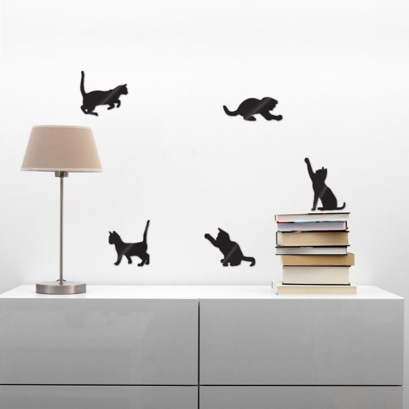 Wall Art - Set of Cats (Black ACM)