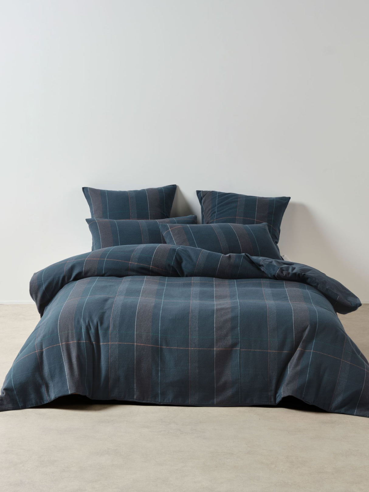 Douglas Duvet Cover Set by Linen House - Super King (Navy)
