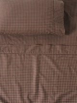 Volley Check Sheet Set Set by Linen House - California King (Chocolate)
