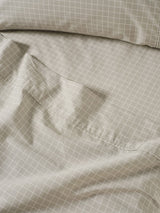 Volley Check Sheet Set Set by Linen House - King Single (Pebble)