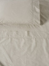 Volley Check Sheet Set Set by Linen House - Double (Pebble)