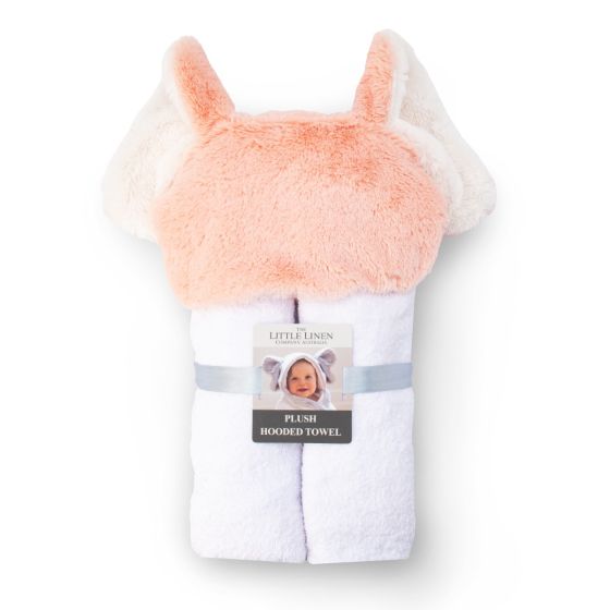 Plush Hooded Towel Soft Pink - Little Linen
