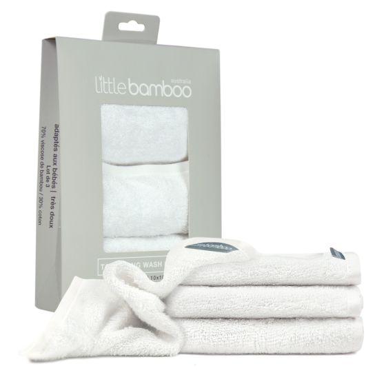 Little Bamboo Towelling Washer 3pk - Little Bamboo