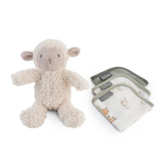 Little Linen Plush Toy & Washers - Farmyard Lamb - Little Linen