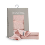 Little Bamboo Towelling Washer 3pk - Dusty Rose - Little Bamboo
