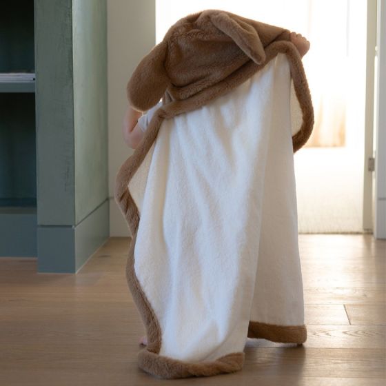 Little Linen Plush Hooded Towel - Savanna Giraffe - Little Linen