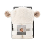 Little Linen Plush Hooded Towel - Farmyard Lamb - Little Linen