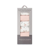 Little Linen Towelling Washer 6pk - Harvest Bunny - Little Linen