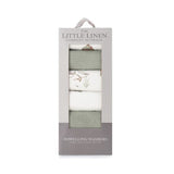 Little Linen Towelling Washer 6pk - Farmyard Lamb - Little Linen