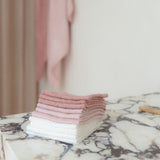 Little Bamboo Towelling Washer 10pk - Dusty Rose - Little Bamboo