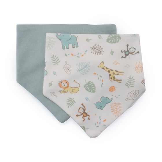 Little Linen Jersey Bib 2pk - Savannah Giraffe - Little Linen