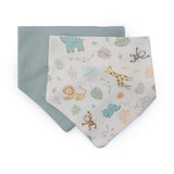 Little Linen Jersey Bib 2pk - Savannah Giraffe - Little Linen