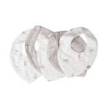 Little Bamboo Muslin Bib 5pk - Stone Grey - Little Bamboo