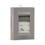 Little Bamboo Muslin Washers 6pk - Turtle Bay - Little Bamboo