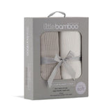 Little Bamboo Cellular Blanket 2pk - Stone Grey - Little Bamboo