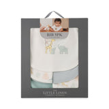 Little Linen Jersey Bib 5pk - Savanna Giraffe - Little Linen