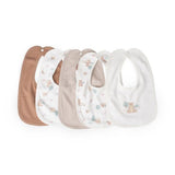 Little Linen Jersey Bib 5pk - Bushland Bear - Little Linen
