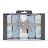 Little Linen Towelling Washer 5pk - Safari Bear - Little Linen