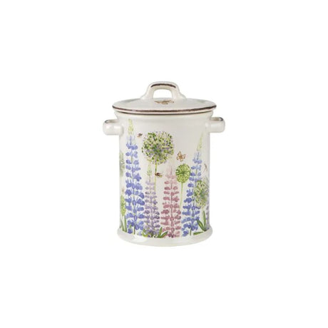 Cottage Garden Butterfly storage jar, 180mm tall, stylish design for organizing spices and kitchen essentials.