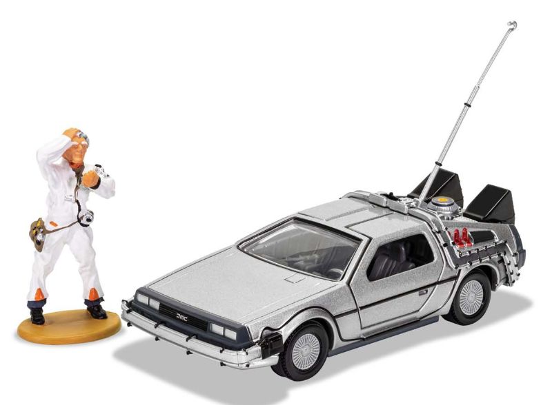 Diecast Model Car - 1/36 BTTF DeLorean Doc figure