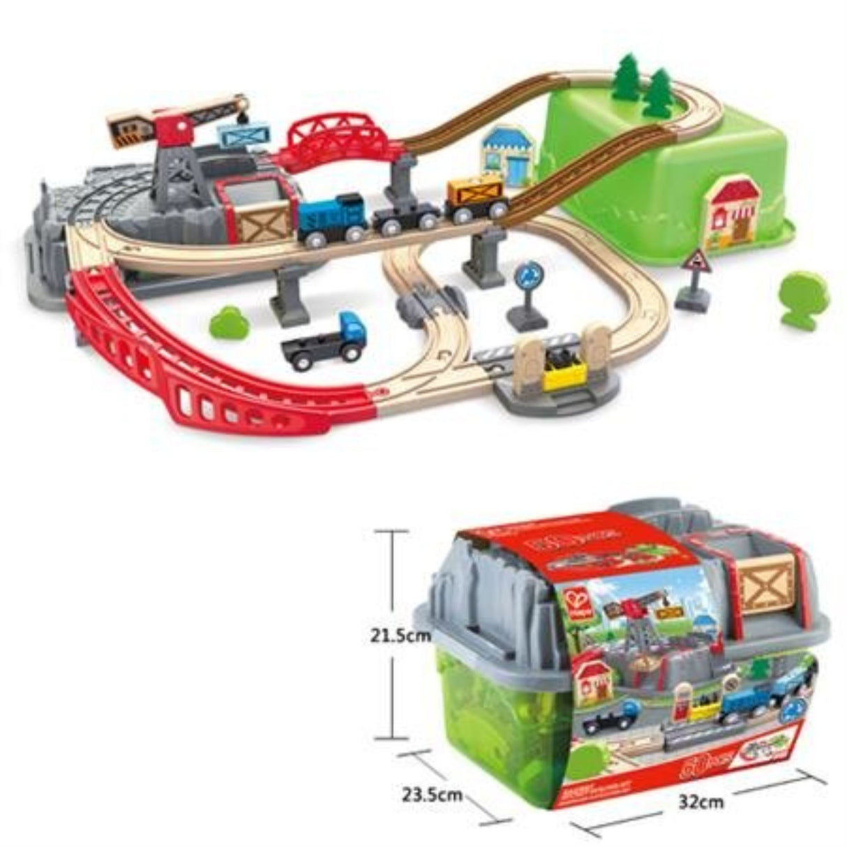 Railway Bucket Builder Set - Hape (50PC)