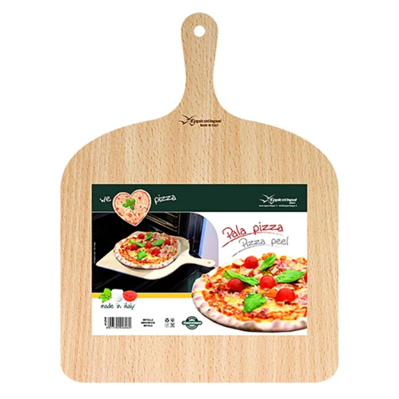 Natural birchwood pizza peel, 41.5cm, perfect for transferring pizzas and breads into a hot oven with ease.