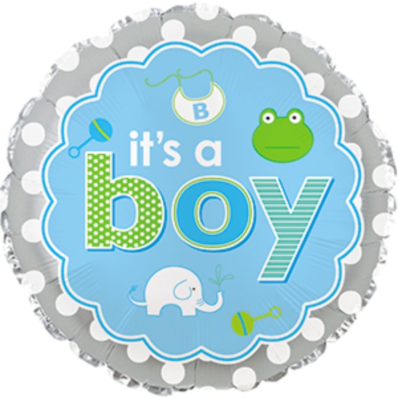 Balloon - 17in It's A Boy Baby Icons