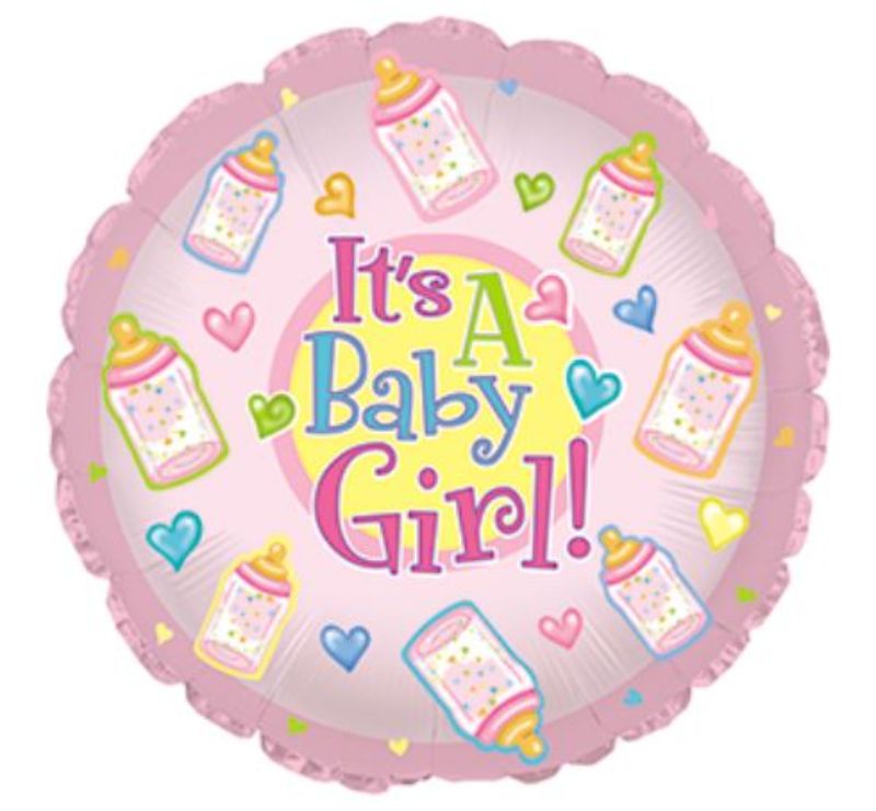 Balloon - 17in Baby Girl Bottles Balloon