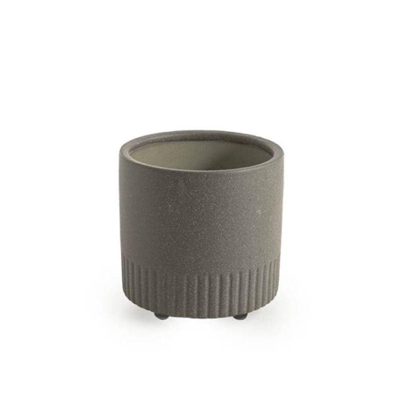 Ceramic Pot Sandy Charcoal