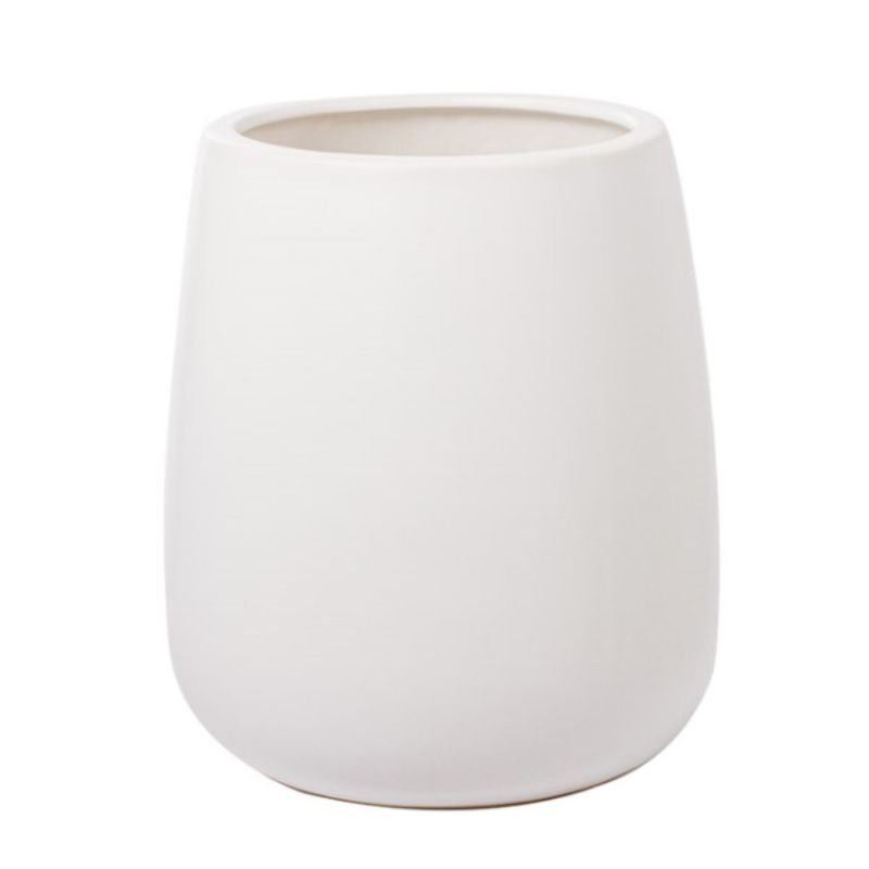 Ceramic Belly Pot Matte White